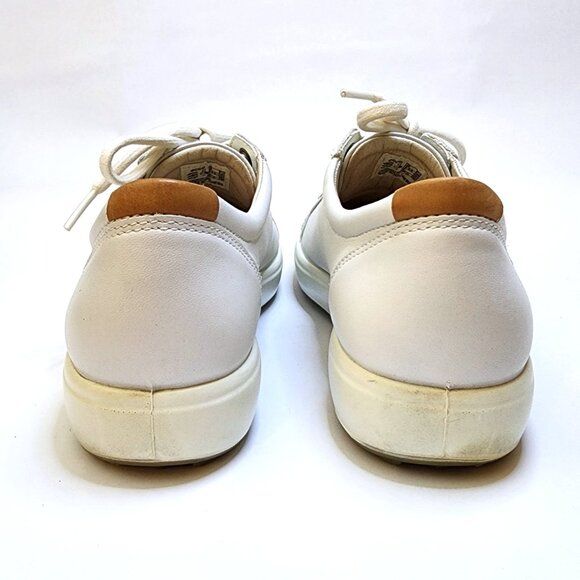 Ecco Soft 7 Sneakers Women's Size 8.5 Shoes White Leather EU39 - Picture 6 of 10